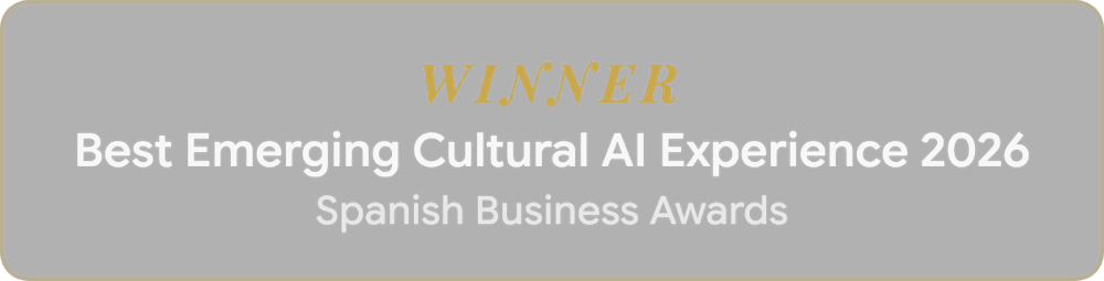 Winner — Best Emerging Cultural AI Experience 2026, Spanish Business Awards.